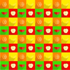 Collection Seamless pattern of fruits N5