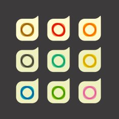 Vector set of beautiful abstract color icons N7