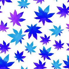 Frolar Seamless pattern with blue frozen leaves