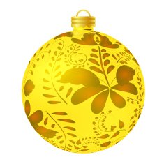 Christmas ball on white background Vector illustration