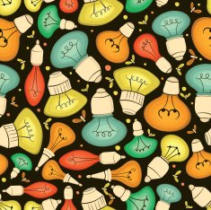 Light bulb seamless pattern