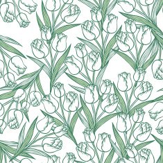 graceful tulip seamless pattern N2