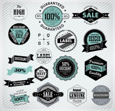 Retro vector label N4