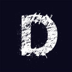 Grunge letter D