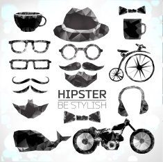 Hipster style elements and icons N23