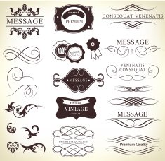 Calligraphic Design Elements N56