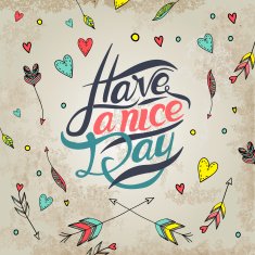 Postcard with text have a nice day N7