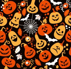 Seamless pattern of pumpkins N2