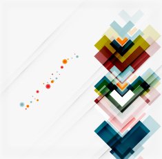 Clean colorful unusual geometric pattern design N114