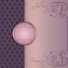 Vintage invitation card template N3