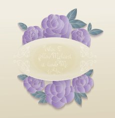 Vintage card roses bouquet romantic quotes N10