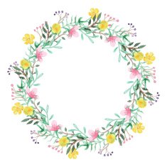 Watercolor floral frame N22
