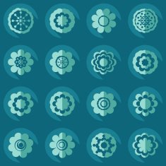 Flat modern design with shadow icon flower N5