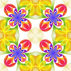 Beautiful symmetrical pattern of the flower petals in fractal de N2