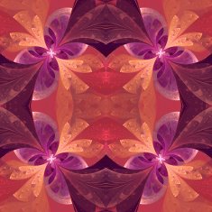 Beautiful symmetrical pattern in stained-glass window style Pin