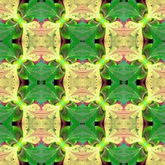 Beautiful symmetrical pattern in stained-glass window style Gre N2
