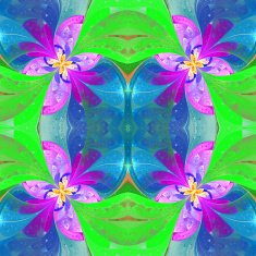 Beautiful symmetrical pattern in stained-glass window style