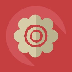 Flat modern design with shadow icon flower N12