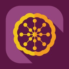 Flat modern design with shadow icon flower N15