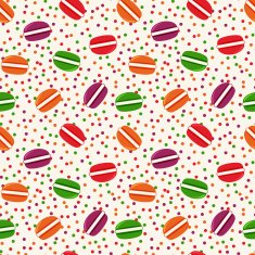 Vector seamless pattern with macaroons