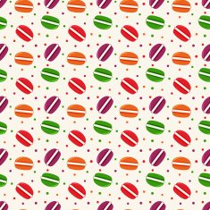Vector seamless pattern with macaroons N2