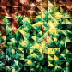 Painted abstract geometric background from watercolor triangle on paper texture N2