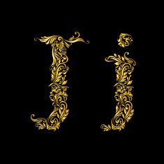Decorated letter 'j'