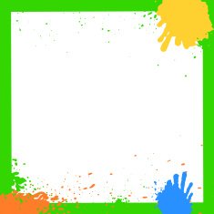 Green Grunge Ink Squares Frame
