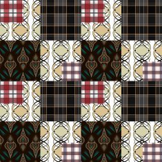 Patchwork seamless pattern ornament background N5