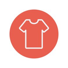 T-shirt thin line icon