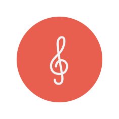 G-clef thin line icon