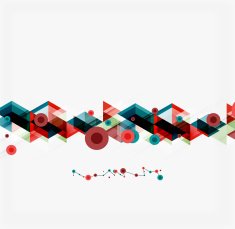 Clean colorful unusual geometric pattern design N148