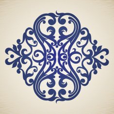 Vector baroque ornament in Victorian style N33
