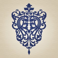 Vector baroque ornament in Victorian style N34