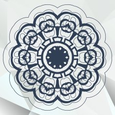 Arabic or indian mandala medallion lace design