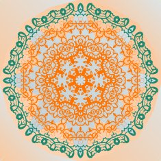 Ornate mandala design yoga karma yantra banner vector N2
