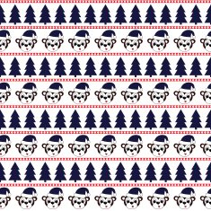 Background for winter holidays with cartoon monkeys and Christmas Trees N2