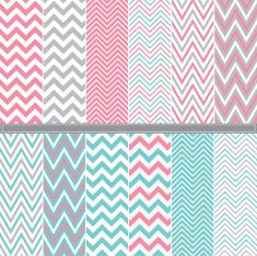 Chevron seamless set - Illustration