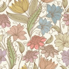 Vintage seamless floral background N3