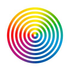 Rainbow Colors Circle Rings