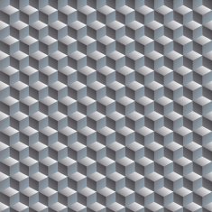 Abstract seamless 3D white cubes vector background N2