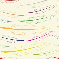 Seamless color contours of feathers