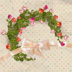 Greeting card with bouquet roses EPS 10
