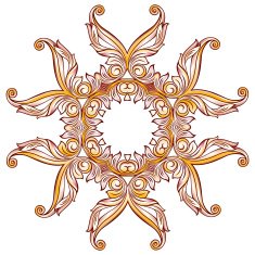 Ornate floral pattern on white N2