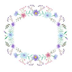 Watercolor floral frame N24