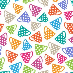 Seamless pattern with tea cups N3