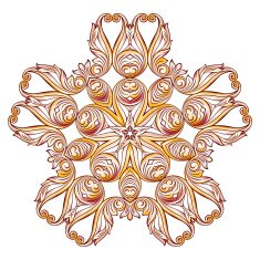 Ornate floral pattern on white N5
