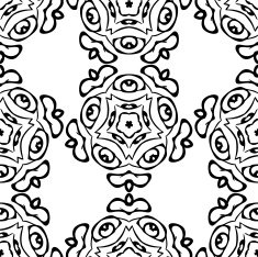 Seamless background made of exotic pattern in black color