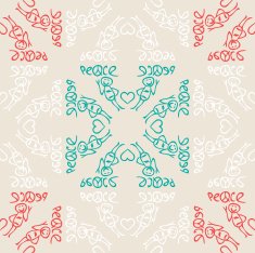 Seamless colorful background made of stick man and peace sign