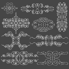 Set of exotic oriental vignettes